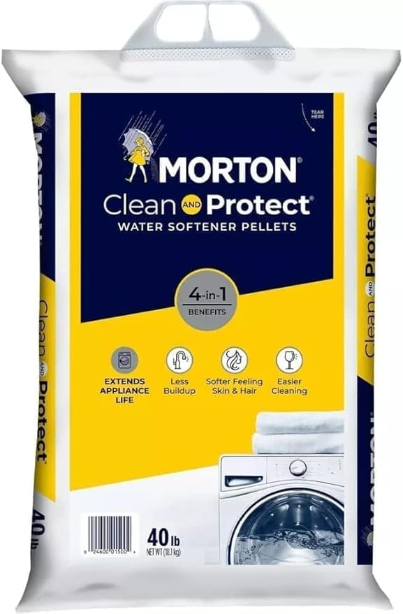 (5 Pack) - 40lb bags, Clean and Protect Water Softener Salt. Extends appliance Life; Reduces Hard Water Build Up