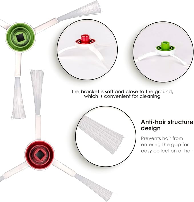 (10 Pieces) T20 Omni Side Brush Replacement Parts Compatible with ECOVACS DEEBOT T20 Omni / T20e Omni/ X1 Omni/ X1 Omni(White)/ T10/ T10 Plus/ T10 Turbo/ T10 Omni Side Brushes 5 Pairs