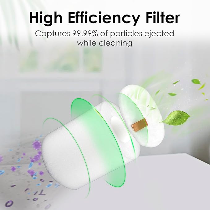 (8 Sets) Replacement Foam Filters (3.7" High) Compatible With Shark AV2501S AV2501AE RV2520AOUS UR1005AE R101AE RV1001AE AV912S RV1000 AV970 AV993 AV1002AE Robotic Vacuum Cleaner, Replace #106KY1000AE