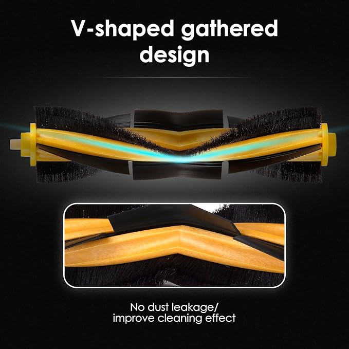 (2 Pieces) N10 Roller Brushes Main Brush Replacement Parts for Robot Vacuum Ecovacs DEEBOT OZMO N10 N10 Plus 920 950 T8 AIVI Max T9 T5 N5 N7 N8+ N8 Pro DX55 DX93 DJ65