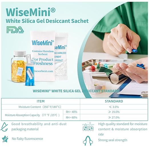 0.25 Gram 1200 Pack Silica Gel Packets, Dessicant Packets, Silica Gel Packs, Moisture Absorbers for Food Storage, Food Safe Desiccant Dehumidifiers