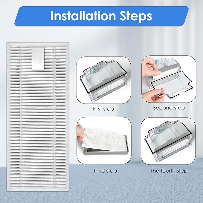 (6 Pack) M310 Replacement HEPA Filters Compatible With Lefant M310 Robot Vacuum Cleaner, Filters Accessories Kit, Filter Kit