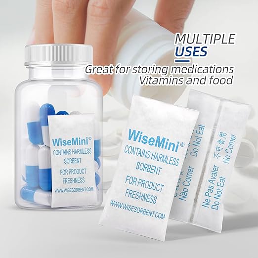 0.25 Gram 600 Pack Silica Gel Packets, Dessicant Packets, Silica Gel Packs, Moisture Absorbers for Food Storage, Food Safe Desiccant Dehumidifiers