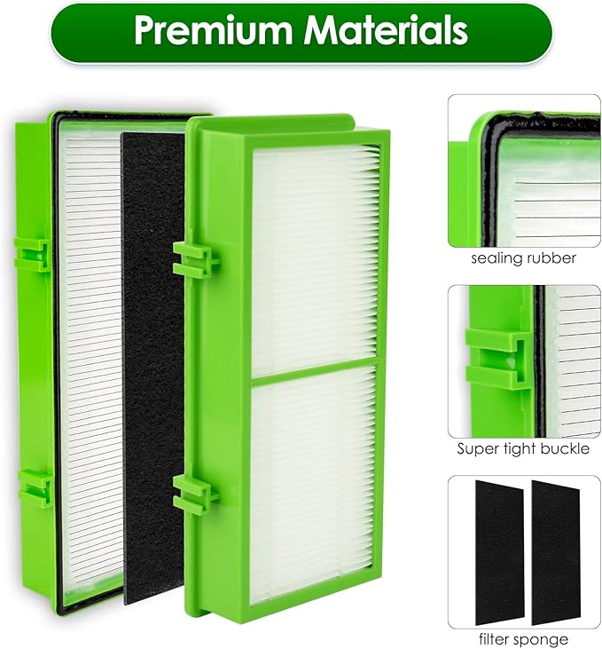 (12 Pack) AER1 Filter 4 HEPA Filters + 8 Carbon Booster Filters Compatible With Holmes AER1 Type Total Air Filter HAPF300AH True HEPA Filter, Replacement HEPA Filter Accessories