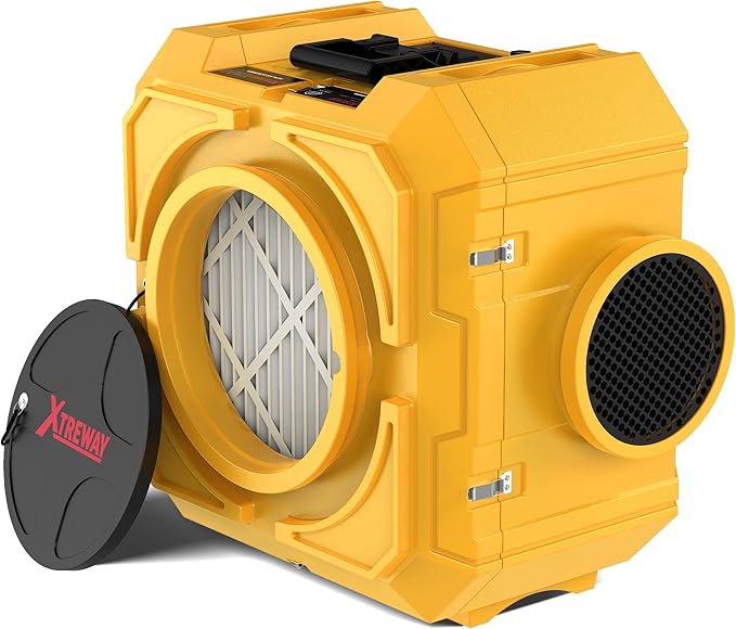 Hepa Air Scrubber Commercial Air Purifier with 3-Stage Filtration Negative Air Machine Industrial Air Purifier for Heavy Duty, 550CFM