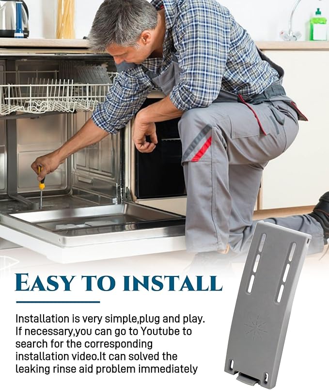 00611575 Dishwasher Rinse-Aid Dispenser Cap Replacement for Bosch,SHX68T52UC/02,SHE65T56UC/02,SHX68T55UC/02,SPV5ES53UC/07,SHE65T52UC/01,Replaces 611575,1559855,AP4483014,PS8727395,EAP8727395