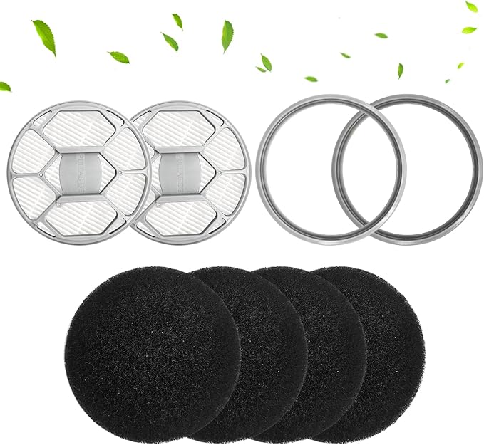 Hepa Sponge Filter Replacement Accessories Compatible with Oneisall &Afloia &Homeika Pet Grooming Kit & Vacuum (2 Hepa Filters+4 Sponges)
