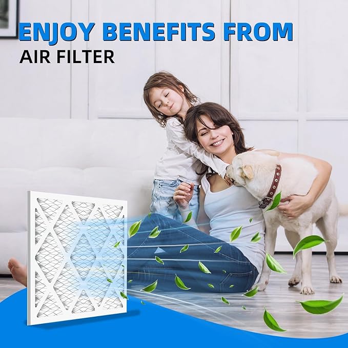 (6 Pack) 14x25x1 Air Filters, MPR 1900 & FPR 10, MERV 13 Pleated Air Filter (Actual Size: 13.75" x 24.75" x 0.75")