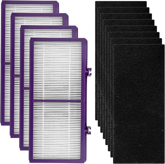 (12 Pack) AER1 Filter 4 HEPA Filters + 8 Carbon Booster Filters Compatible With Holmes AER1 Type Total Air Filter HAPF300AP True HEPA Filter, Performance Plus, Replacement HEPA Filter Accessories
