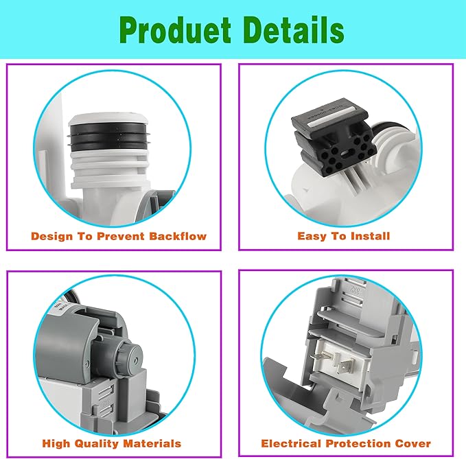 (Upgraded) DC97-20621A Washer Pump Assembly Replace DC31-00187A 4959632 AP6807020 PS12592830 EAP12592830 Fit for Samsung Washing Machine Drain Pump Motor