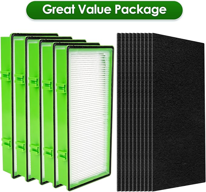 (15 Pack) AER1 Filter 5 HEPA Filters + 10 Carbon Booster Filters Compatible with Holmes AER1 Type Total Air Filter HAPF300AH True HEPA Filter, Replacement HEPA Filter Accessories