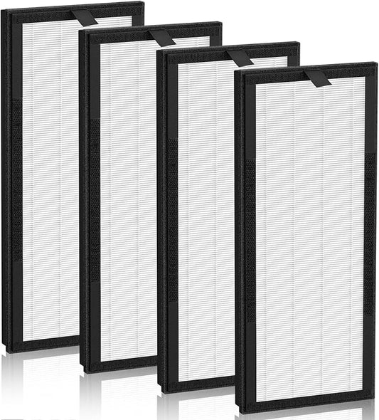HEPA Replacement Filter for VEVA 8000 Elite Pro Series Air Purifier, 4 HEPA Filters (2+ Year Supply) for Complete Tower Air Cleaner Home & Office