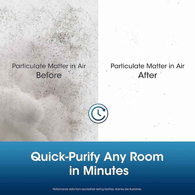 HEPA Air Purifiers for Home Large Room Up to 1200 ft², Upgrade Carbon Air Purifier for Pets, Filters Up To 99.9% of Smoke, Dust, Odor, Quiet Air Purifier with Sleep Mode, Timer, CADR 200