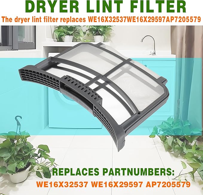 (Upgraded) Dryer Lint Filter Trap Screen Fit for GE Clothes Dryer Dryer Lint Strainer Replaces WE16X32537 WE16X29597 AP7205579