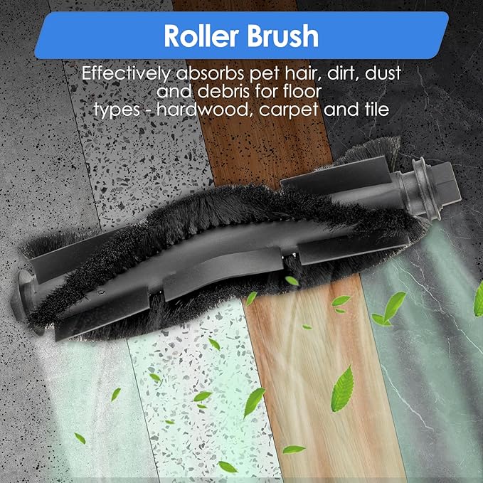 (7 Pack) M1 Replacement Parts Compatible with Lefant M1 Robot Vacuum Cleaner, 1 Roller Brush, 2 Side Brushes, 2 HEPA Filters, 2 Mop Pads, Accessories Kit