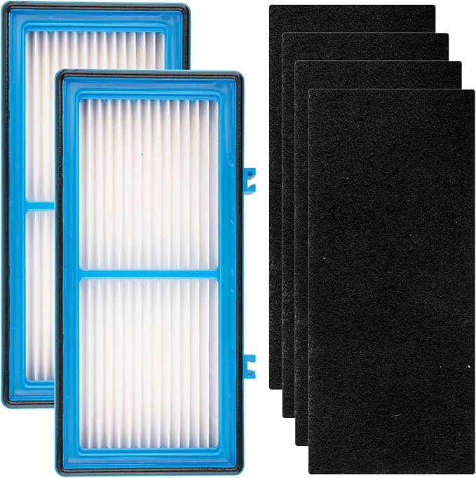 (6 Pack) AER1 Filter 2 HEPA Filters + 4 Carbon Booster Filters Compatible With Holmes AER1 Type Total Air Filter, HAPF30AT And HAP242-NUC, Replacement HEPA Filter Kit
